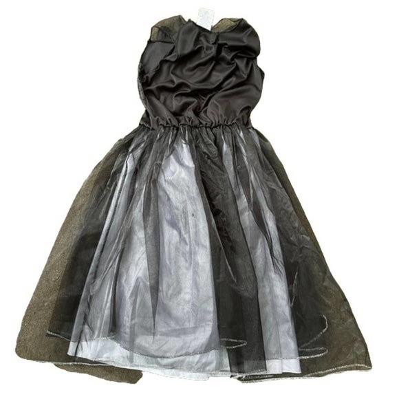 Black Cat Halloween Costume Dress Up Gown Sleeveless Tulle Size Large 10-12 - Picture 3 of 8